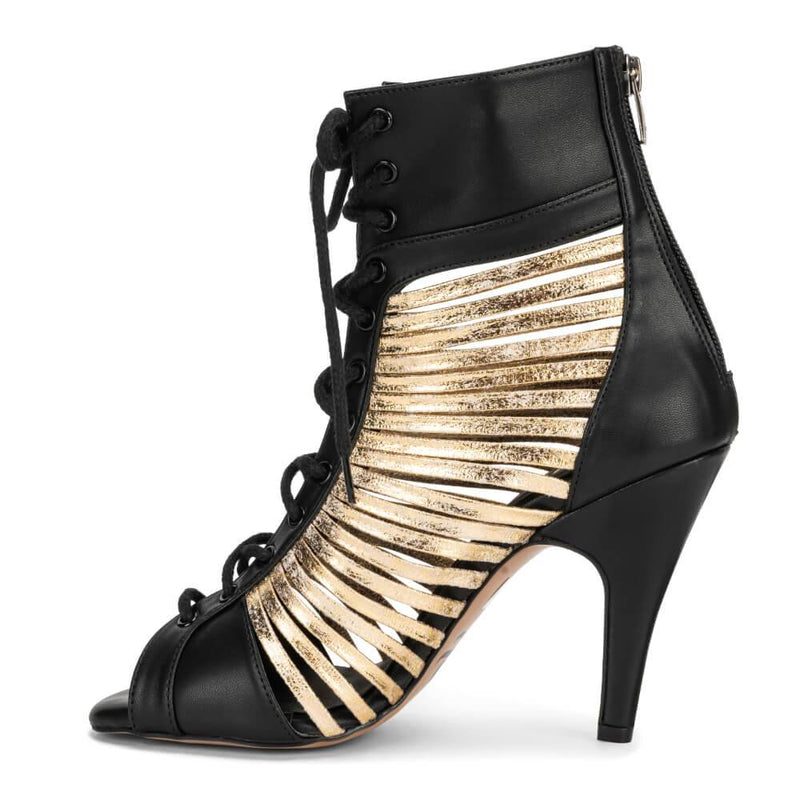 Quinn - Black Vegan Leather - Street Sole