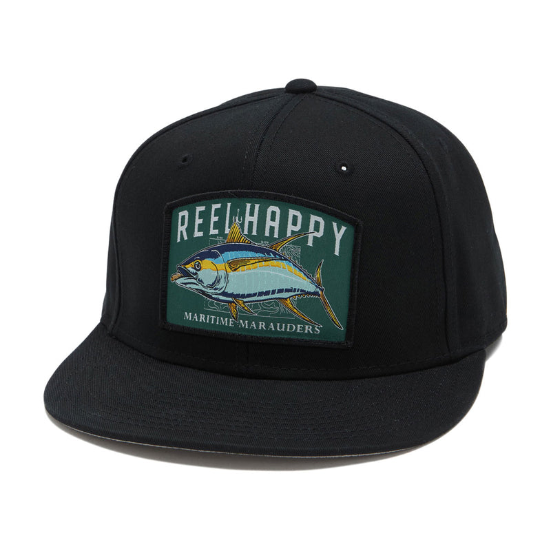 Reel Happy Tuna Grande Snapback Hat - Black