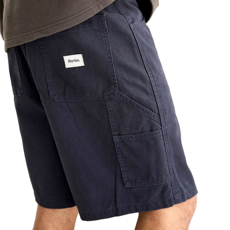 Rhythm Washed Canvas Shorts - Midnight