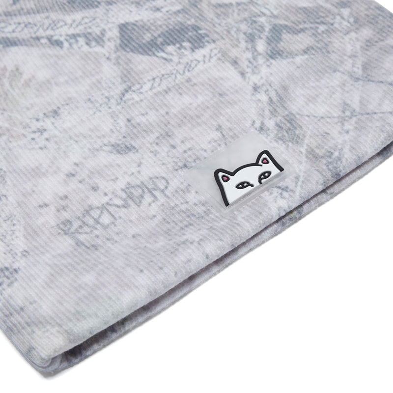 RIPNDIP Peeking Nermal Skull Beanie - Nerm Tree Camo