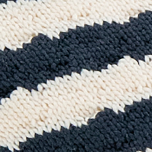 Comfortable Women's Wedge Heels in Eggnog/navy Stripe Textured Fabric Knit Fabric swatch