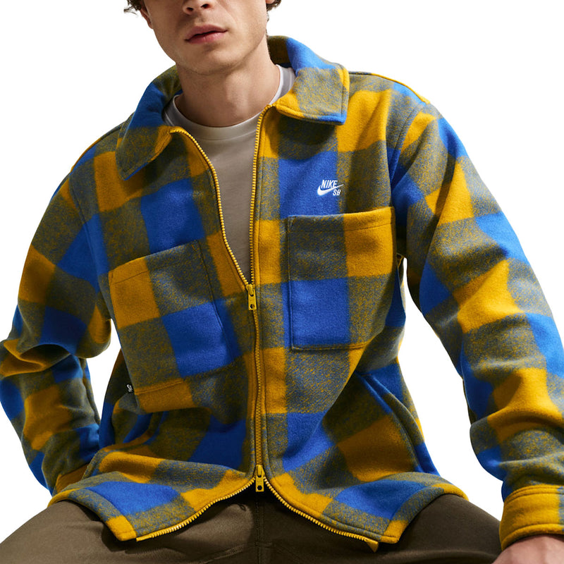 SB Essentials Shacket Jacket - Hyper Royal/Peat Moss