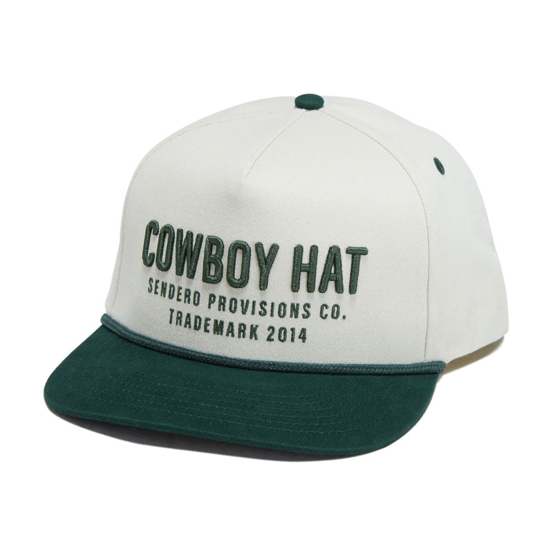 Sendero Cowboy Hat - Cream/Green
