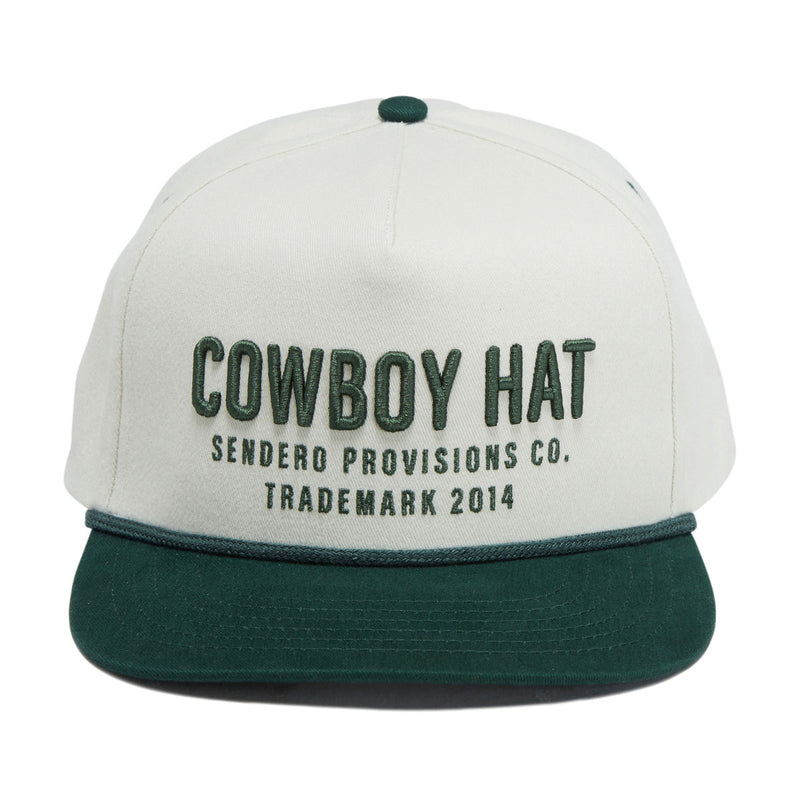 Sendero Cowboy Hat - Cream/Green