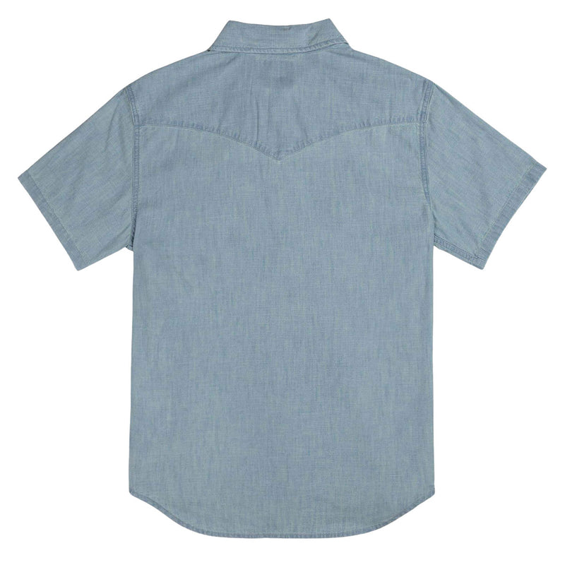 Sendero The Wyatt Pearl Snap Denim Shirt - Washed Indigo Chambray