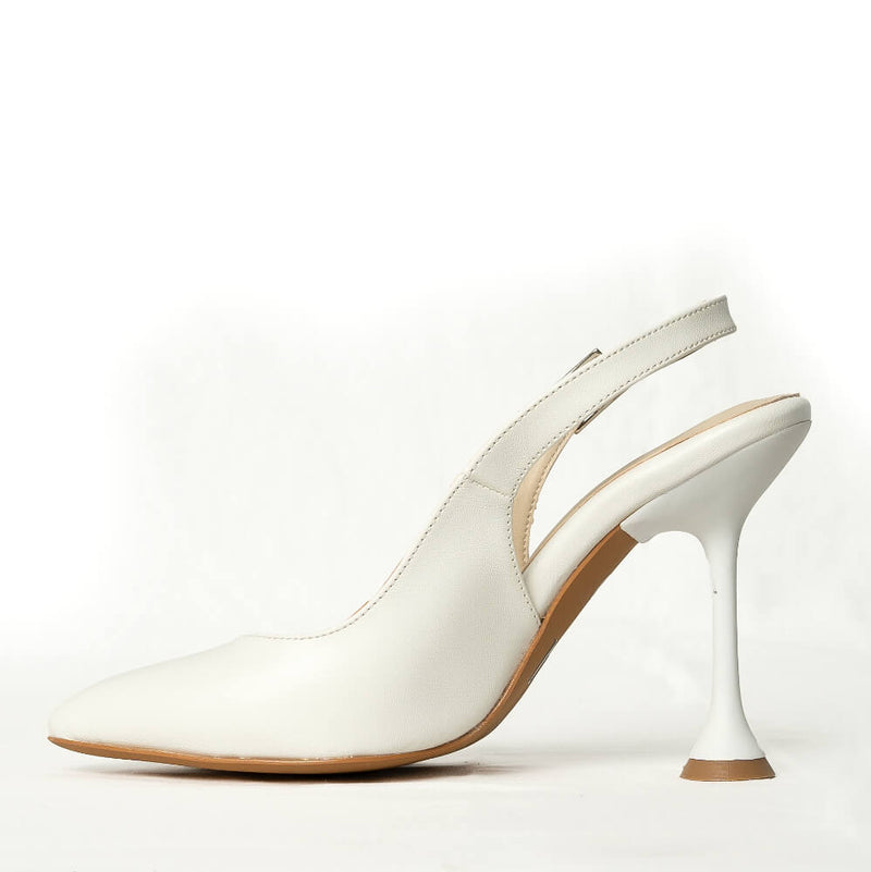 Sevil - Cream White Vegan Leather