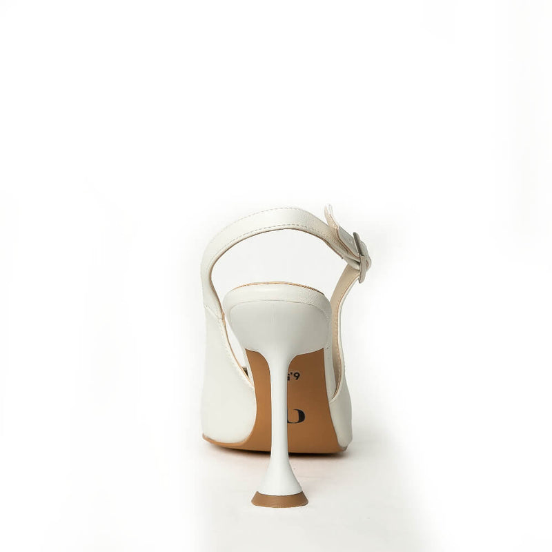 Sevil - Cream White Vegan Leather