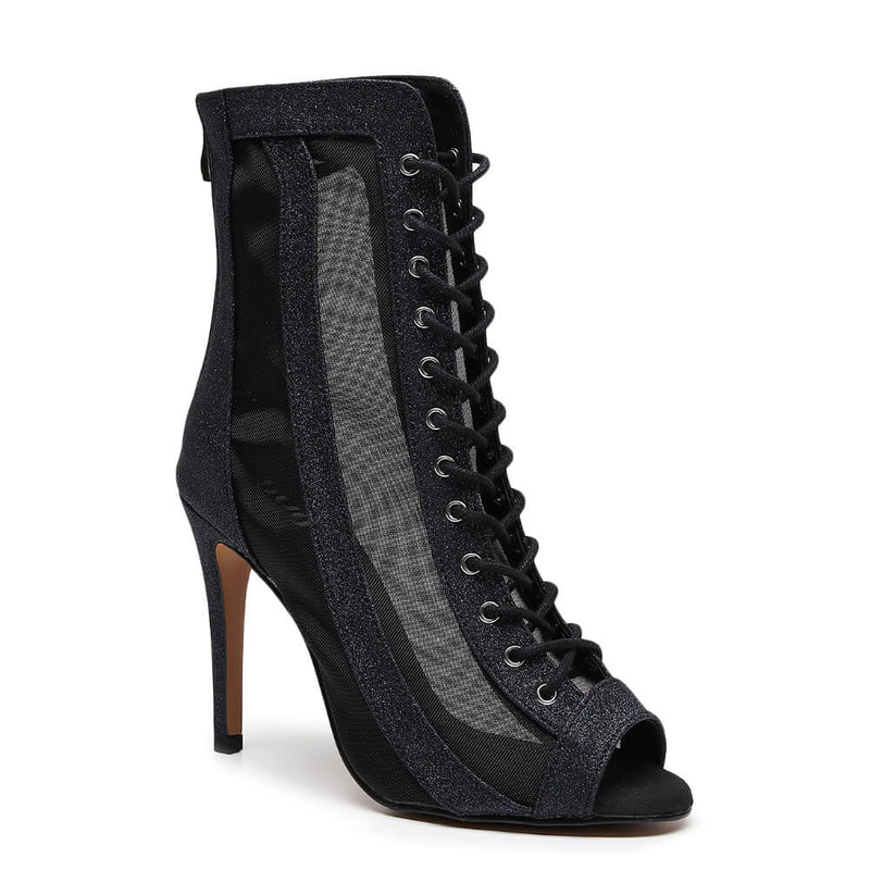 Sierra - Blue Glitter - Suede Sole