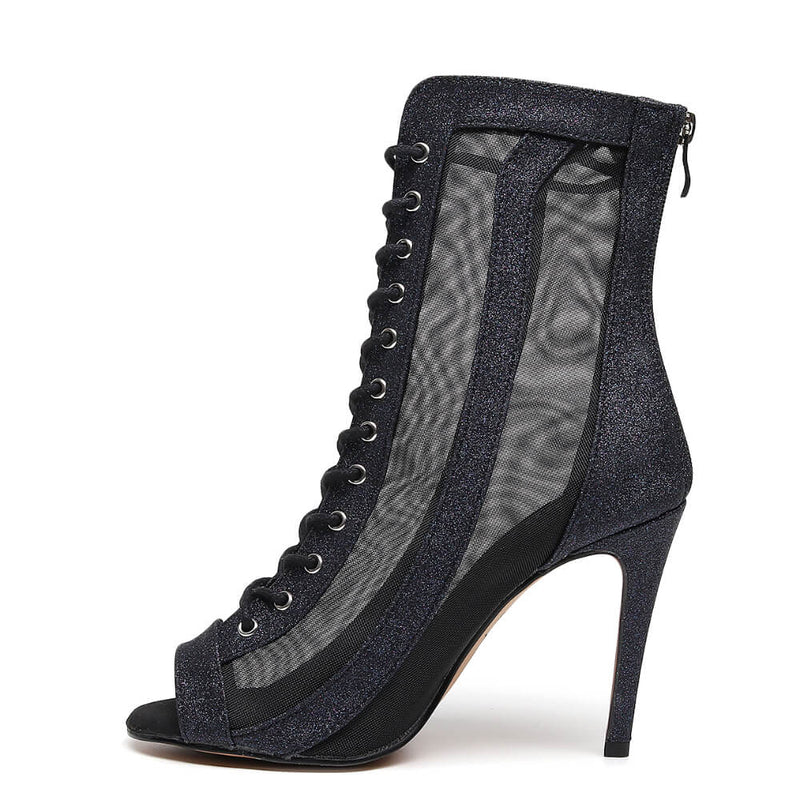 Sierra - Blue Glitter - Suede Sole