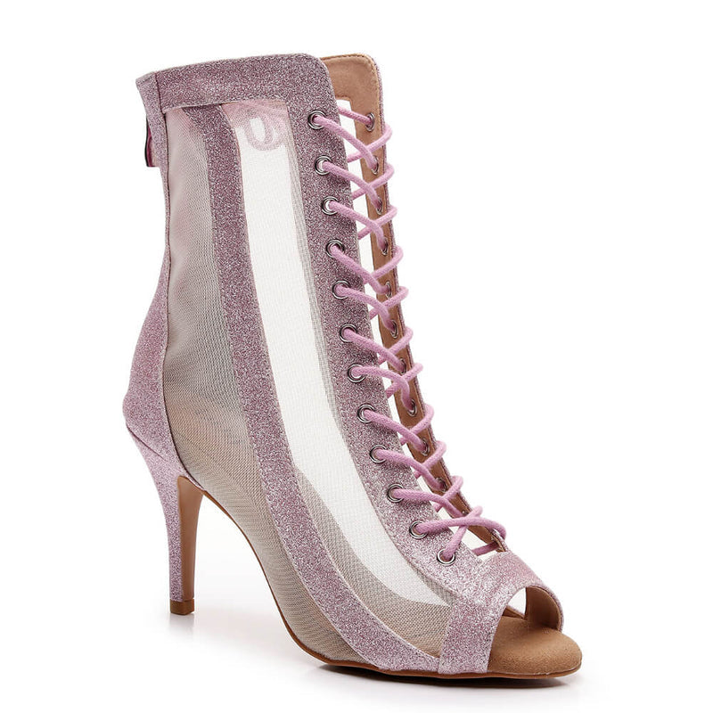 Sierra - Rose Glitter - Suede Sole