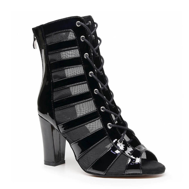 Tempest Wide Fit - Black Vegan Patent - Street Sole
