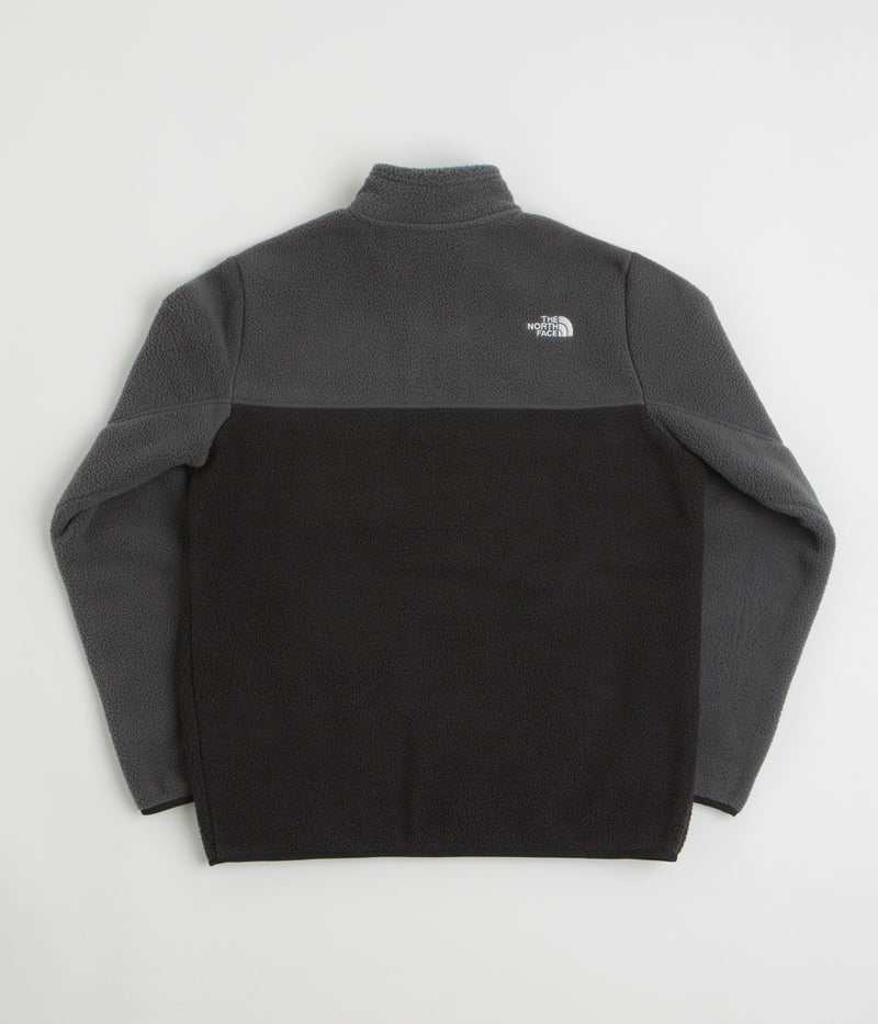 The North Face Yumiori 1/4 Zip Fleece in TNF Black and Asphalt Grey / Monument Grey