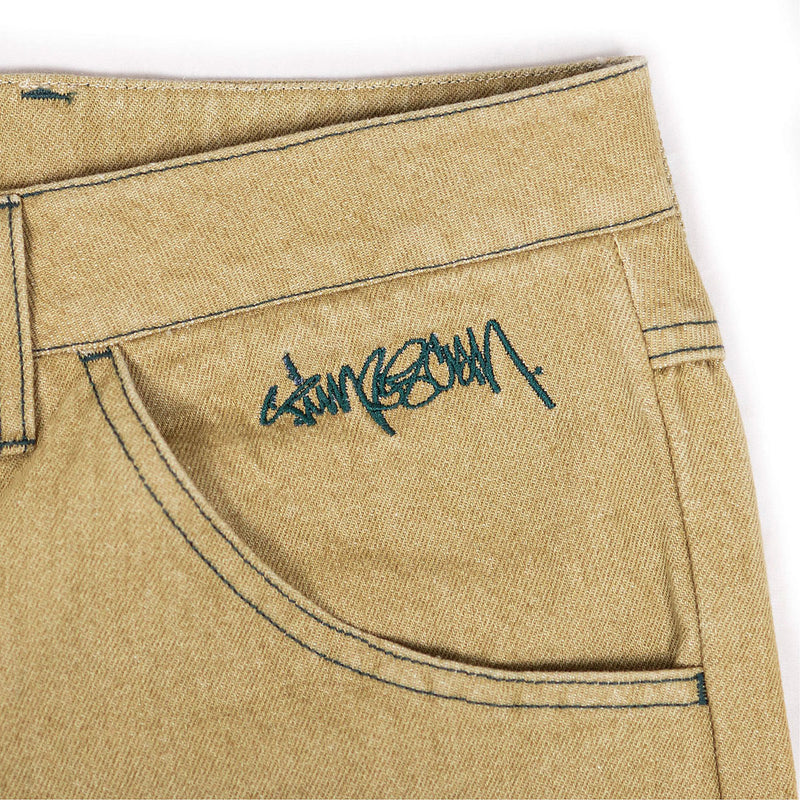 Timescan Relaxed Denim Jeans - Khaki