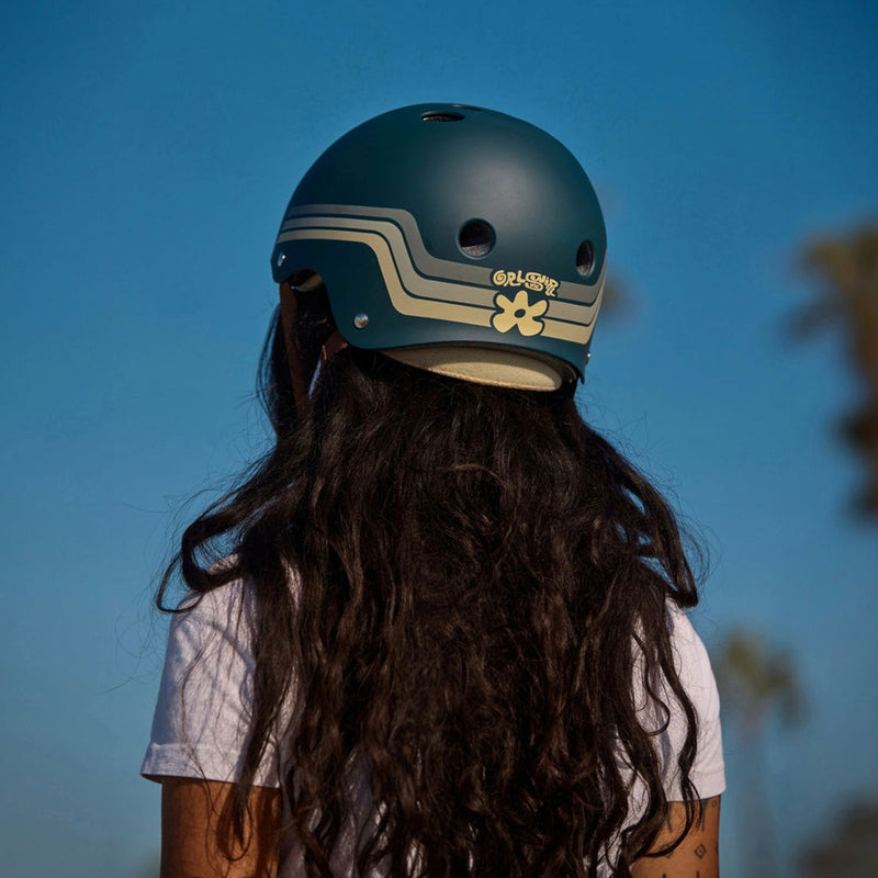 Triple Eight x GRLSWIRL Deep Cover Helmet - Retro Blue-Gray