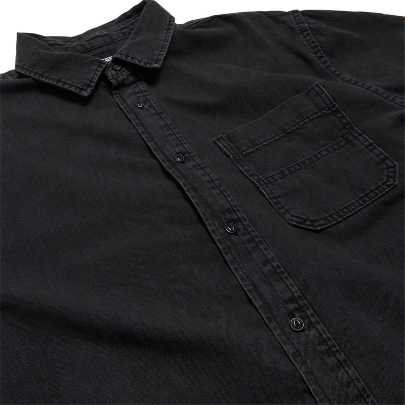 Vans Cyrus Straight Hem Denim Woven Shirt - Washed Black