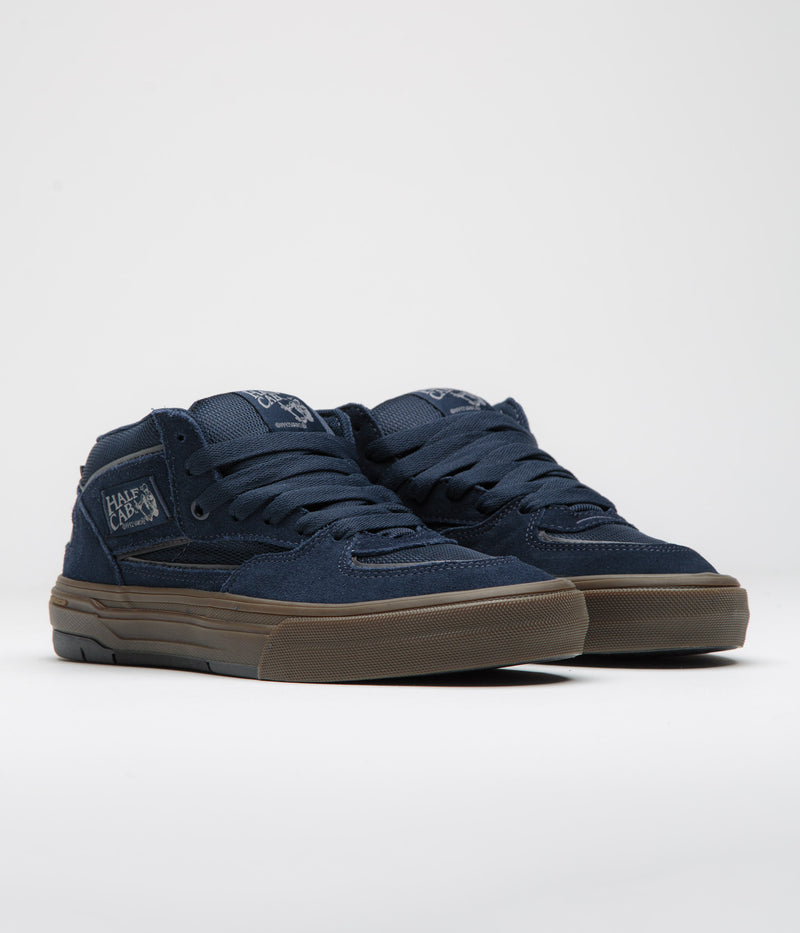 Vans Skate Half Cab Wafflecup Shoes in Navy and Dark Gum