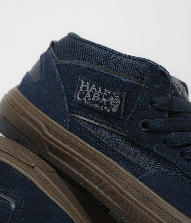 Vans Skate Half Cab Wafflecup Shoes in Navy and Dark Gum