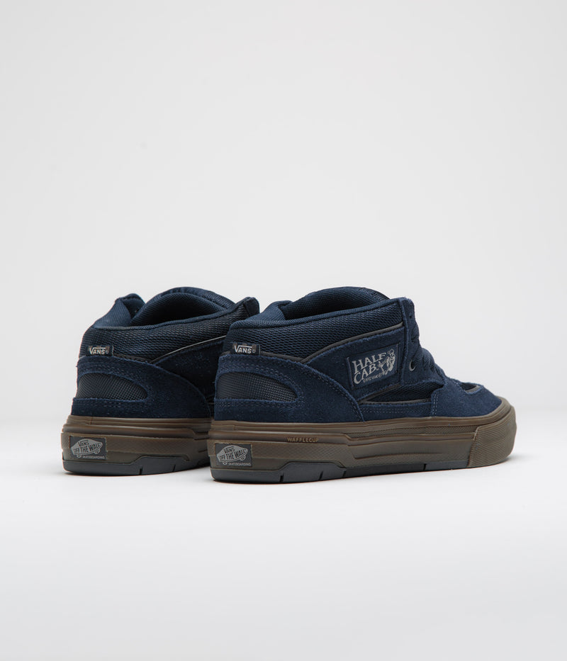 Vans Skate Half Cab Wafflecup Shoes in Navy and Dark Gum