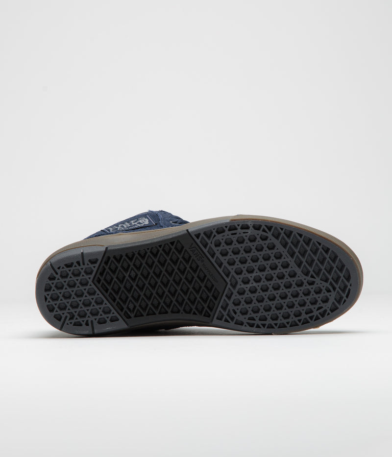 Vans Skate Half Cab Wafflecup Shoes in Navy and Dark Gum