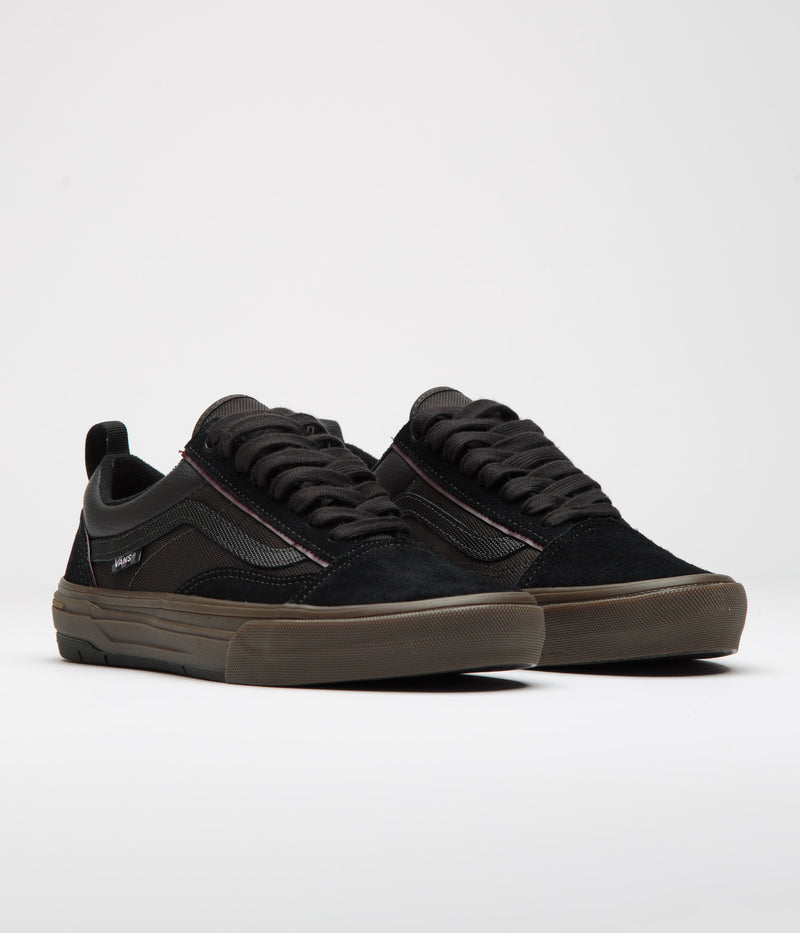 Vans Skate Old Skool Wafflecup Shoes in Black and Dark Gum