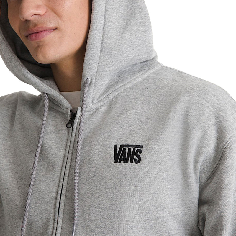 Vans Stretch Logo Full Zip Hoodie - Cement Heather