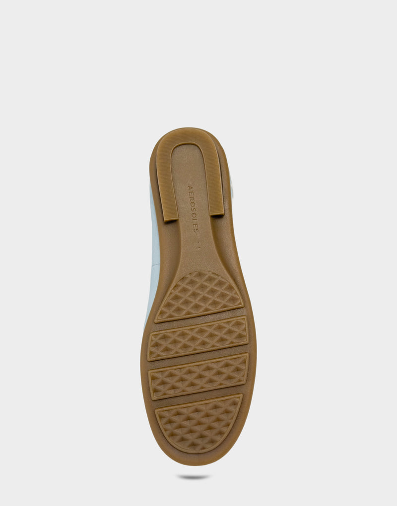 Comfortable Women's Casual Loafer in Pale Blue Faux Croc Nubuck Faux Croc Nubuck Bottom View