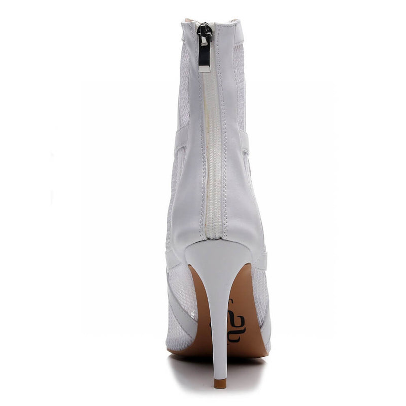 Xiomara - White Vegan Leather - Street Sole